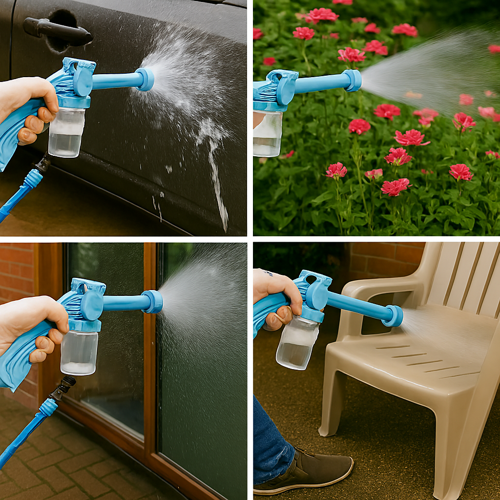 Jet Water Canon 8 In 1 Turbo Water Spray For Car & Bike Washing, Gardening - Best Quality Water Spray ( Random Color ) - Image 2