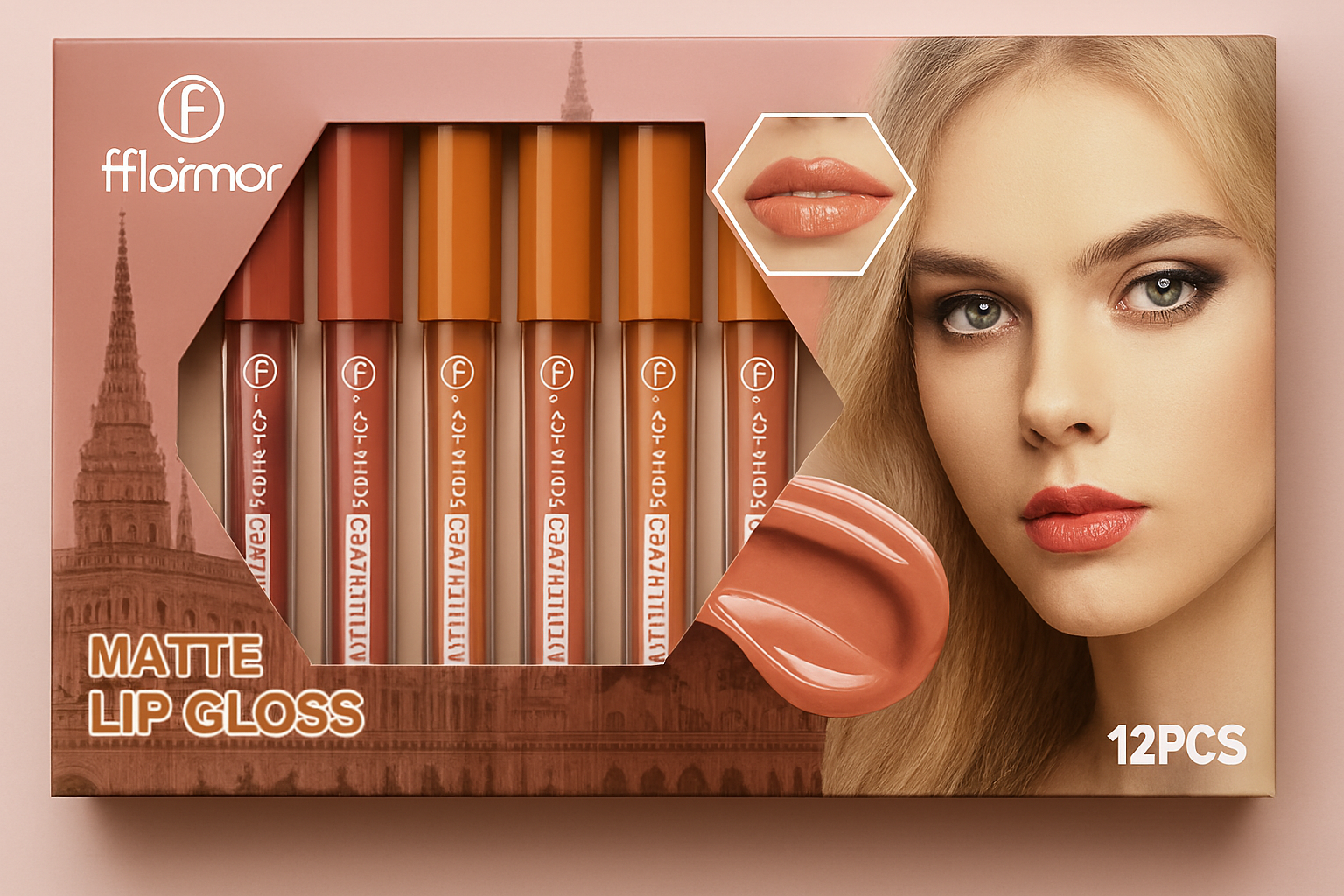 Nude Shades High Pigmented Lipgloss Set of 6 & 12 Creamy Long-Lasting Glosses | Moisturizing, Smooth Finish & Everyday Wear - Image 4