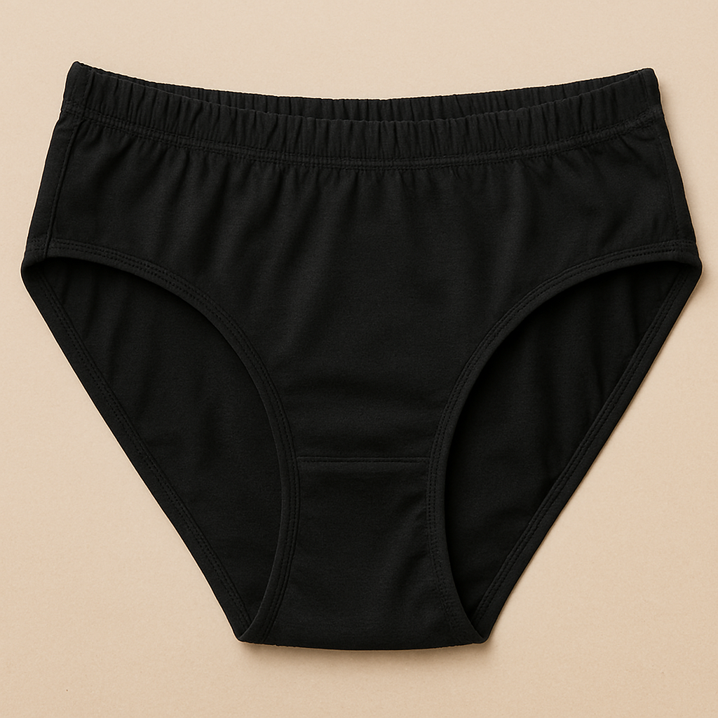 Jersey Plain Panty for Women Lightweight, Comfortable & Soft Everyday Wear Underwear, Available in Sizes S, M, L (Black) - Image 4