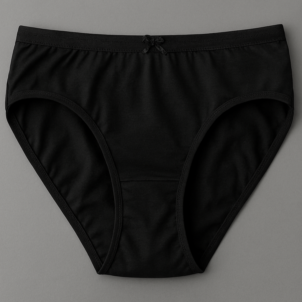 Jersey Plain Panty for Women Lightweight, Comfortable & Soft Everyday Wear Underwear, Available in Sizes S, M, L (Black) - Image 3