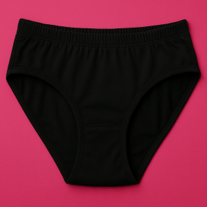 Jersey Plain Panty for Women Lightweight, Comfortable & Soft Everyday Wear Underwear, Available in Sizes S, M, L (Black)