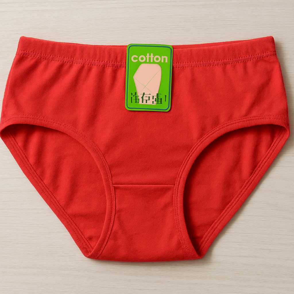 Jersey Plain Panty for Women Soft & Comfortable Everyday Underwear, Lightweight and Breathable Lingerie in Red (1 Piece) - Image 4