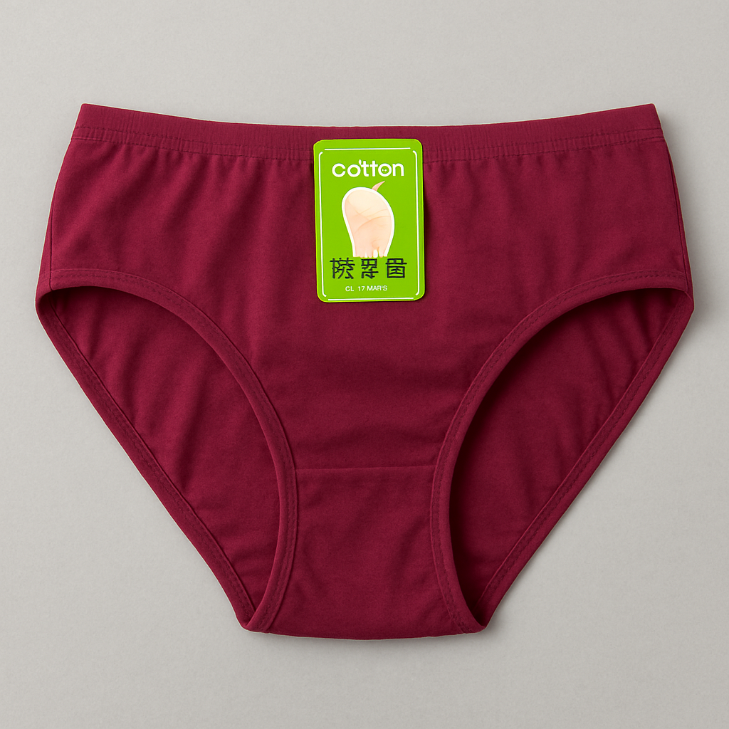 Jersey Plain Panty for Women Soft, Lightweight & Comfortable Everyday Underwear, Breathable Jersey Fabric in Maroon - Image 3