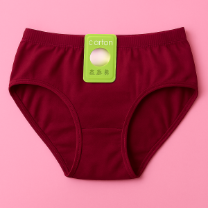 Jersey Plain Panty for Women Soft, Lightweight & Comfortable Everyday Underwear, Breathable Jersey Fabric in Maroon