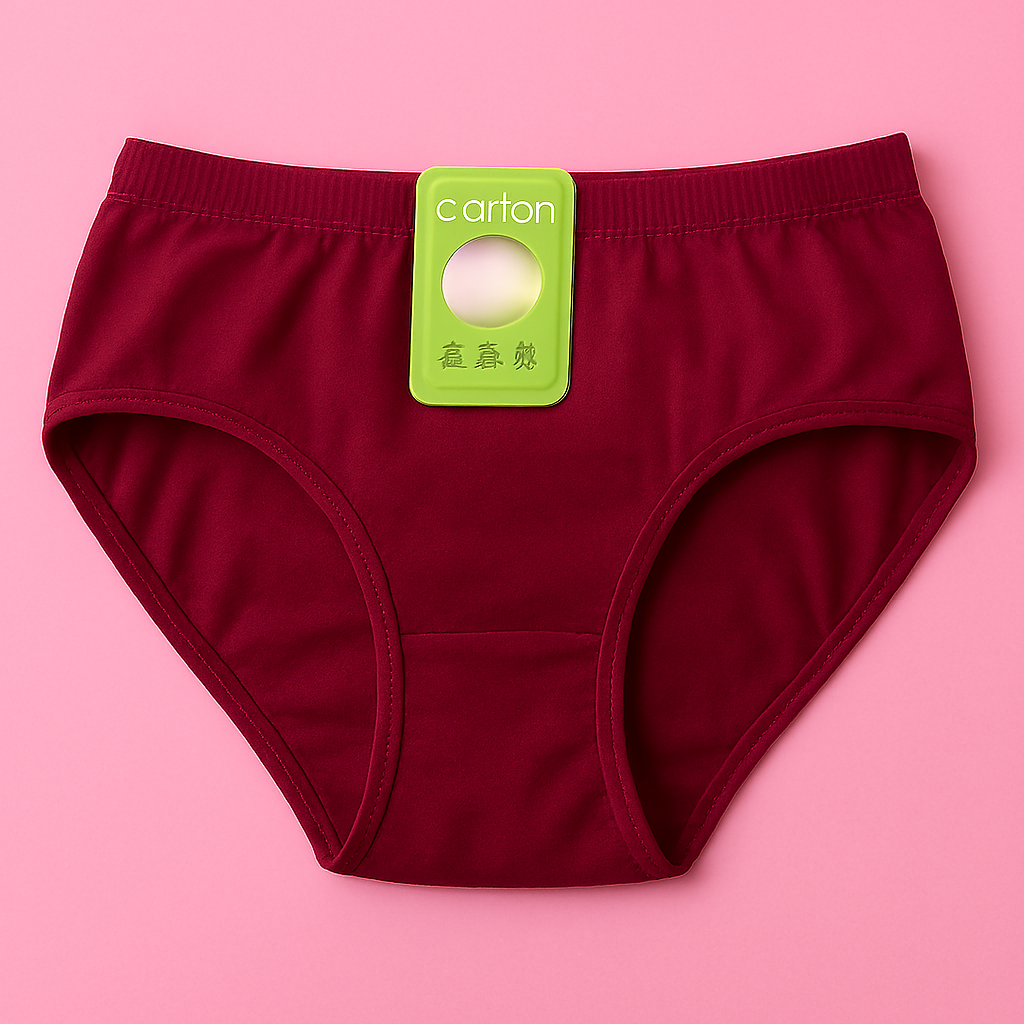 Jersey Plain Panty for Women Soft, Lightweight & Comfortable Everyday Underwear, Breathable Jersey Fabric in Maroon