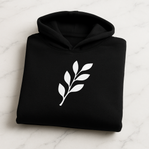 Comfortable Printed Black Hoodie for Men  Premium Fabric & Fit