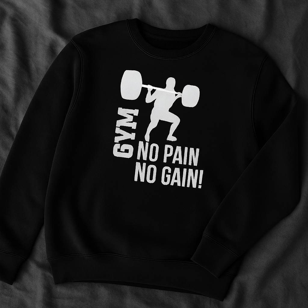 New Summer Collection Full Black Hoodie with GYM Print for Men and Boys Comfortable, Stylish & Casual Wear - Image 4