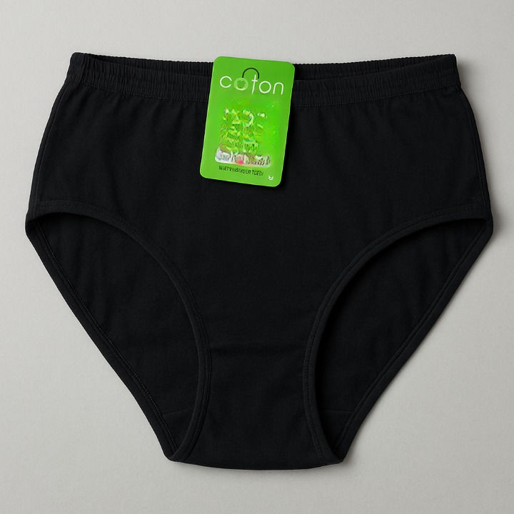 Malai Soft Fabric Underwear for Women High Quality, Comfortable & Lightweight Everyday Panty in Black, Sizes S, M, L