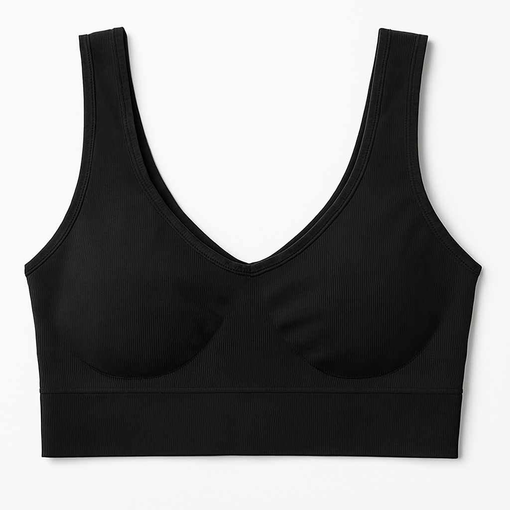 Ladies Air Bra Soft Jersey Fabric, Plain Non-Padded Design, Comfortable & Lightweight Everyday Wear Lingerie in Black Color (Stretchable Size) - Image 2