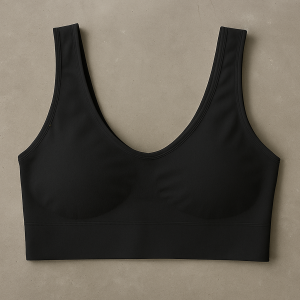 Ladies Air Bra Soft Jersey Fabric, Plain Non-Padded Design, Comfortable & Lightweight Everyday Wear Lingerie in Black Color (Stretchable Size)