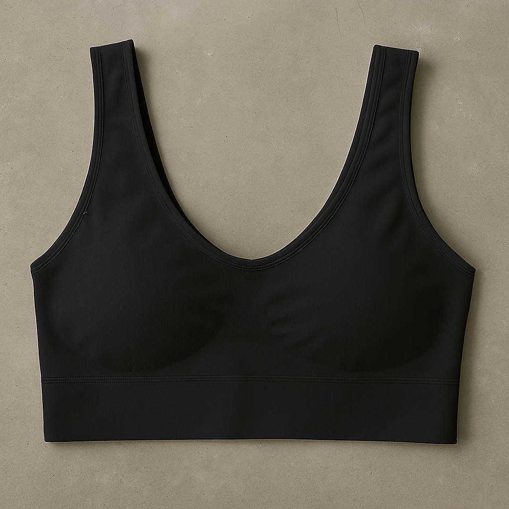 Ladies Air Bra Soft Jersey Fabric, Plain Non-Padded Design, Comfortable & Lightweight Everyday Wear Lingerie in Black Color (Stretchable Size)