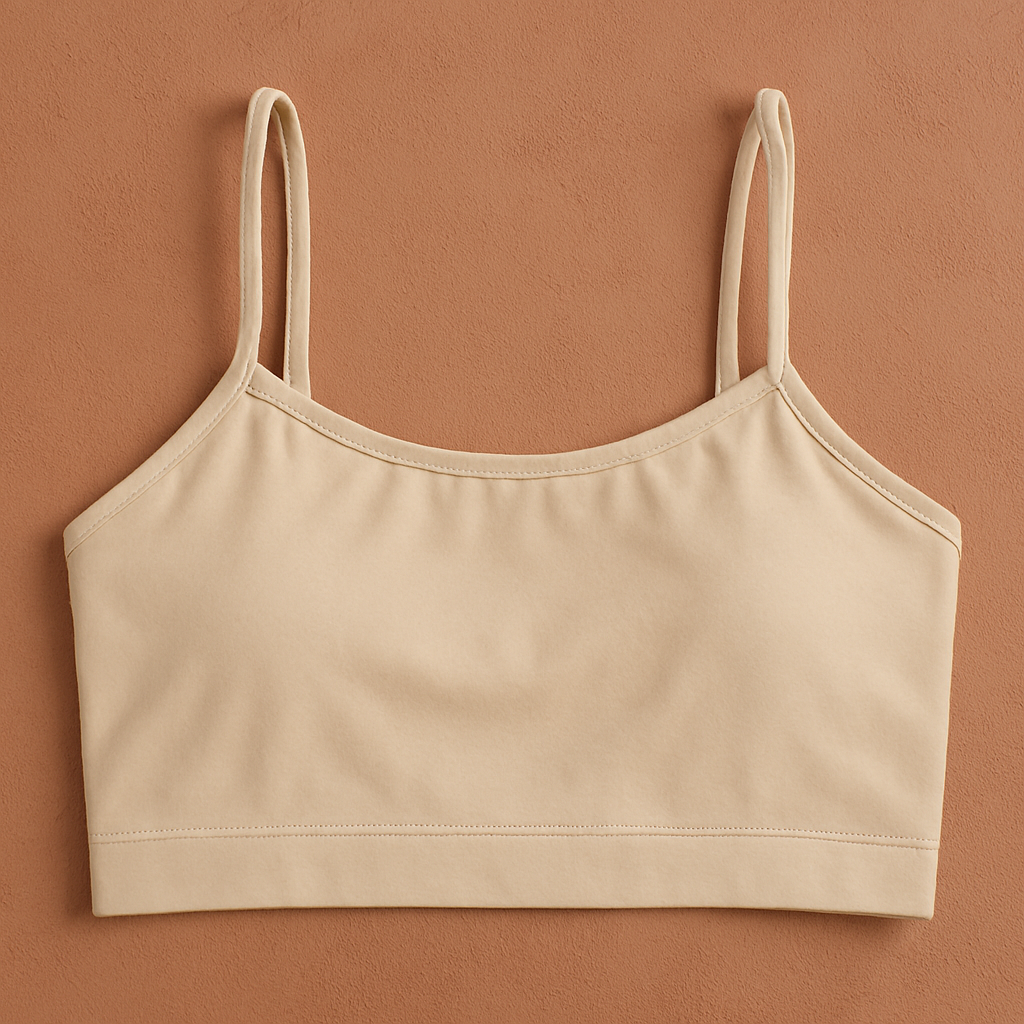 Teenagers Malai Non-Padded Bra Soft, Lightweight & Comfortable Everyday Wear Lingerie, Plain Design in Beige, Sizes 28, 30, 32