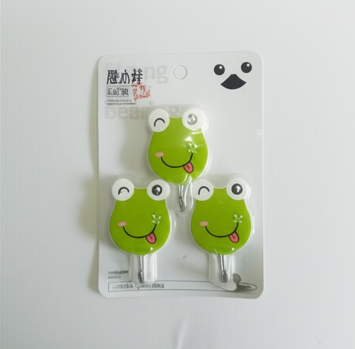 Pack Of 3 Self Adhesive Wall Hooks Waterproof Cartoon Sticky homes for Home & Kitchen | Heavy Duty Multipurpose Storage Hooks | Easy No-Drill Installation | Strong Adhesive for Glass, Wood, Plastic, Stainless Steel | (Random Color)
