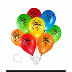 5Pcs Light Up LED Balloons HBD  Glowing Party Balloons for Birthday, Anniversary, Wedding, New Year, and Celebration Decorations