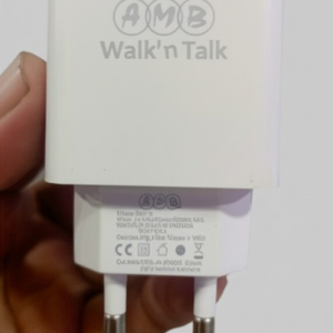 AMB Walkn Talk 22.5W Super Fast Charger NM-18 Quick Charge & Smart Power Delivery Adapter with Built-in Safety System, FCC/CE/RoHS Certified