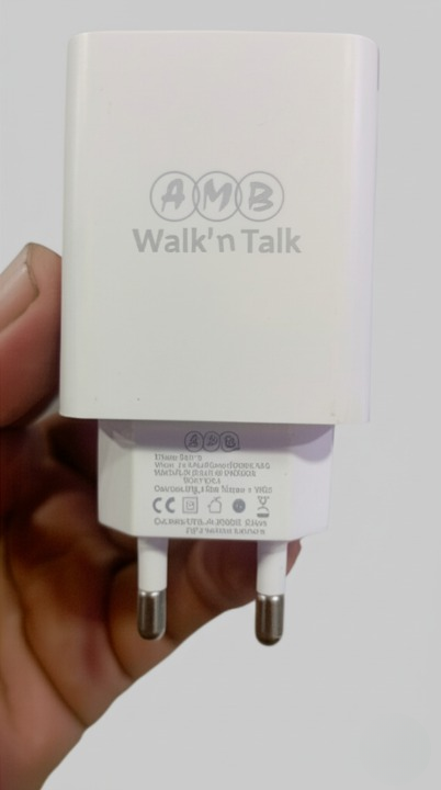 AMB Walkn Talk 22.5W Super Fast Charger NM-18 Quick Charge & Smart Power Delivery Adapter with Built-in Safety System, FCC/CE/RoHS Certified