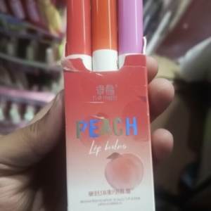 3 In 1 Shijing Peach Lip Balm  3-in-1 Moisturizing, Hydrating, Protective & Nourishing Lip Care with Vitamin E  Natural Peach Flavor, Organic, Vegan & Cruelty-Free