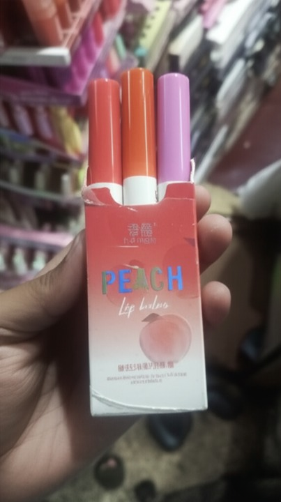 3 In 1 Shijing Peach Lip Balm 3-in-1 Moisturizing, Hydrating, Protective & Nourishing Lip Care with Vitamin E Natural Peach Flavor, Organic, Vegan & Cruelty-Free