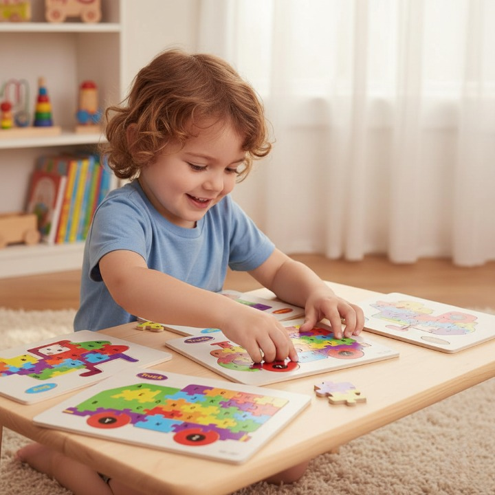 Wooden Alphabet Puzzle Board Premium A-Z English Letters Learning Toy for Kids, Early Literacy, Cognitive Development, and Creative Play - Image 4