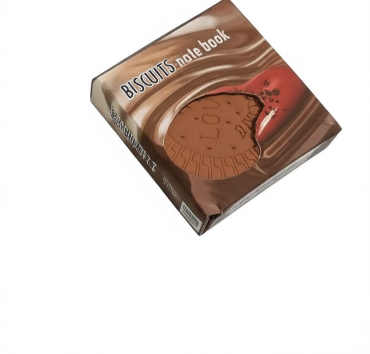 Biscuit Shaped Notebook 80 Pages Round Steno Pad for Students, Artists & Kids Fun Chocolate Biscuit Design, Portable Memo Notepad for Notes, Sketching, Doodling & Creative Writing - Image 5