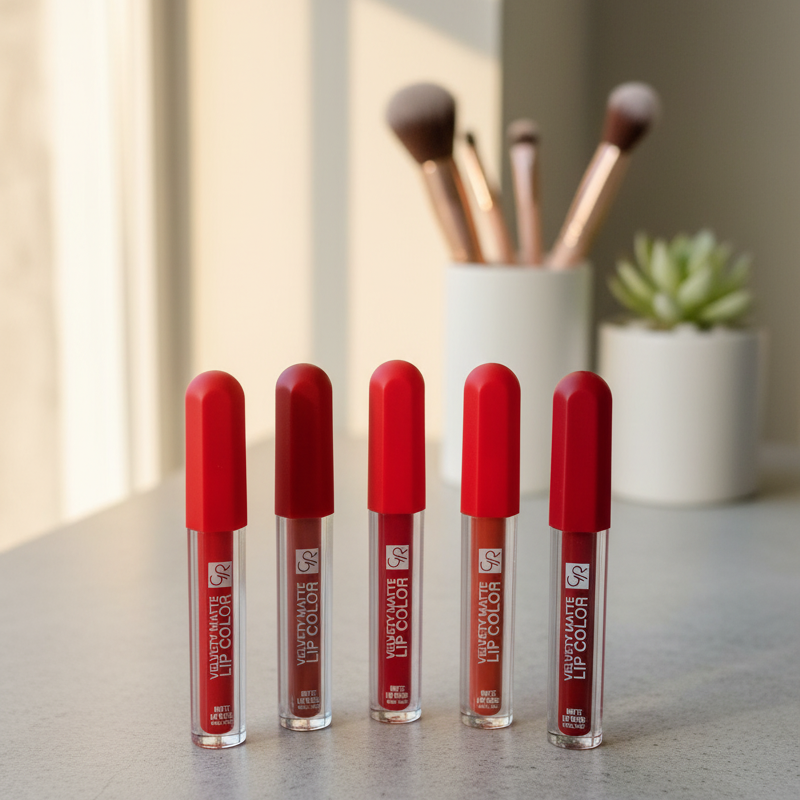 6 Pcs Lip Gloss Set Liquid Formula with Shades of Red, Smooth Application, Long-Lasting Shine & Moisture, Perfect for Everyday & Party Makeup - Image 3