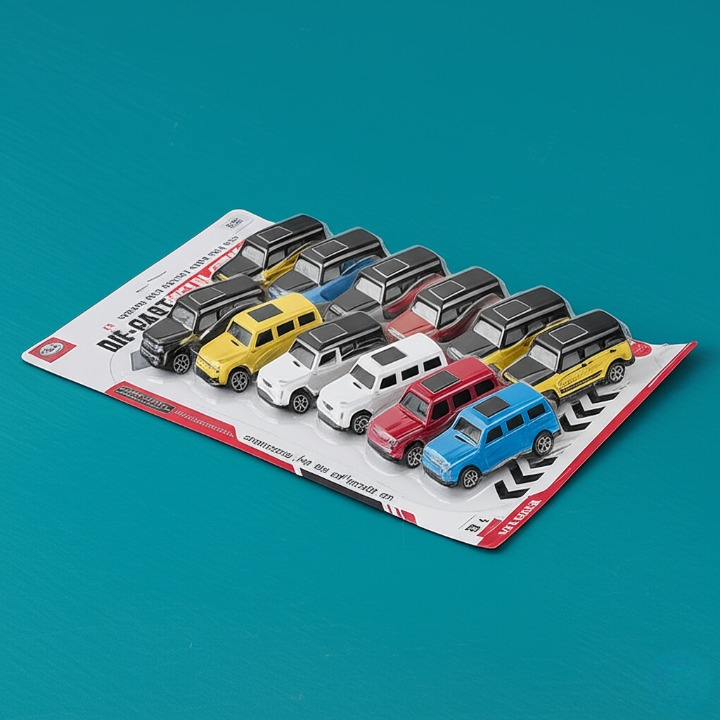 Die-Cast Metal Toy Cars Set Pack of 12 Assorted SUV Models in Vibrant Colors for Kids Play, Collecting, Racing, and Gifting - Image 4