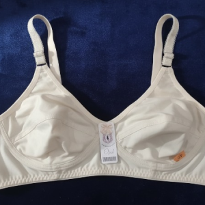 Jersey Soft Fabric Non-Padded Bra for Women Plain Comfortable & Lightweight Everyday Wear Lingerie in Beige, Available Sizes 32 to 42