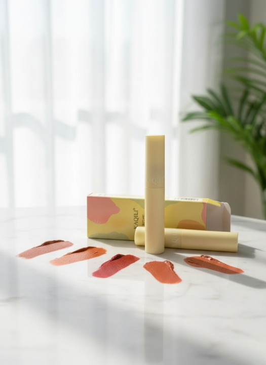 Kaqili Soft Mist Lipgloss Velour Air Lip Glaze, Lightweight Matte Finish, Long-Lasting Hydration & Smooth Texture Shades 1, 2, 3, 4