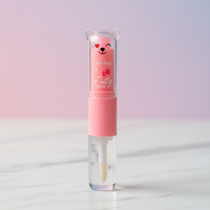2 in 1 Cute Lip Balm + Lip Oil  Moisturizing, Glossy & Nourishing Lip Care | Available in Yellow, Red, Pink, Dark Pink, Purple & Sky Blue