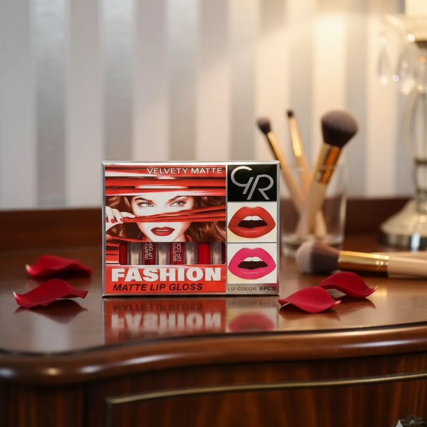 6 Pcs Lip Gloss Set Liquid Formula with Shades of Red, Smooth Application, Long-Lasting Shine & Moisture, Perfect for Everyday & Party Makeup - Image 5
