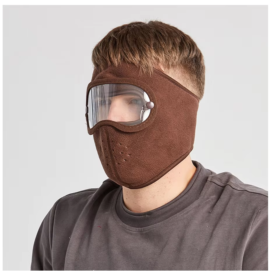 Windproof Anti Dust Full Face Masks Cycling Ski Breathable Masks Eye HD Anti Fog Goggles Hood Cover Winter Warm Hat Caps - Image 2