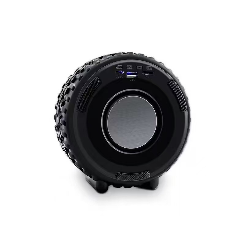 X-502 RGB Wheel-Shaped Wireless Speaker with Subwoofer Portable USB/BT Card Playback for Parties Computer Use - Image 2