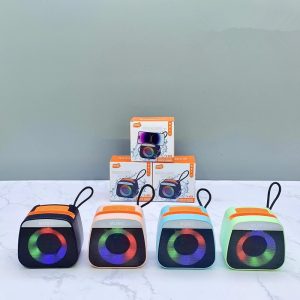 Portable Rechargeable Mini Blutooth Speaker Small LED Lights Portable Wireless Bluetooth Speaker for Outdoor Camping (Random Color)