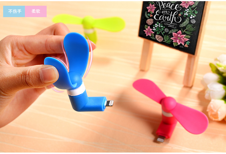 Summer Hot 2 in 1 Mini USB Fan Portable Fan for Mobile Phone Computer , Power bank Air Cooling Fan Android (random color) - Micro USB Fan - Image 2