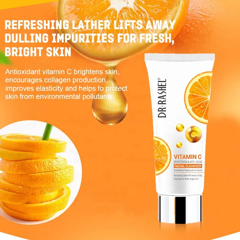 DR.RASHEL Brightening Anti Aging Deep Cleansing Vitamin C Facial Cleanser - 80ml - Image 5