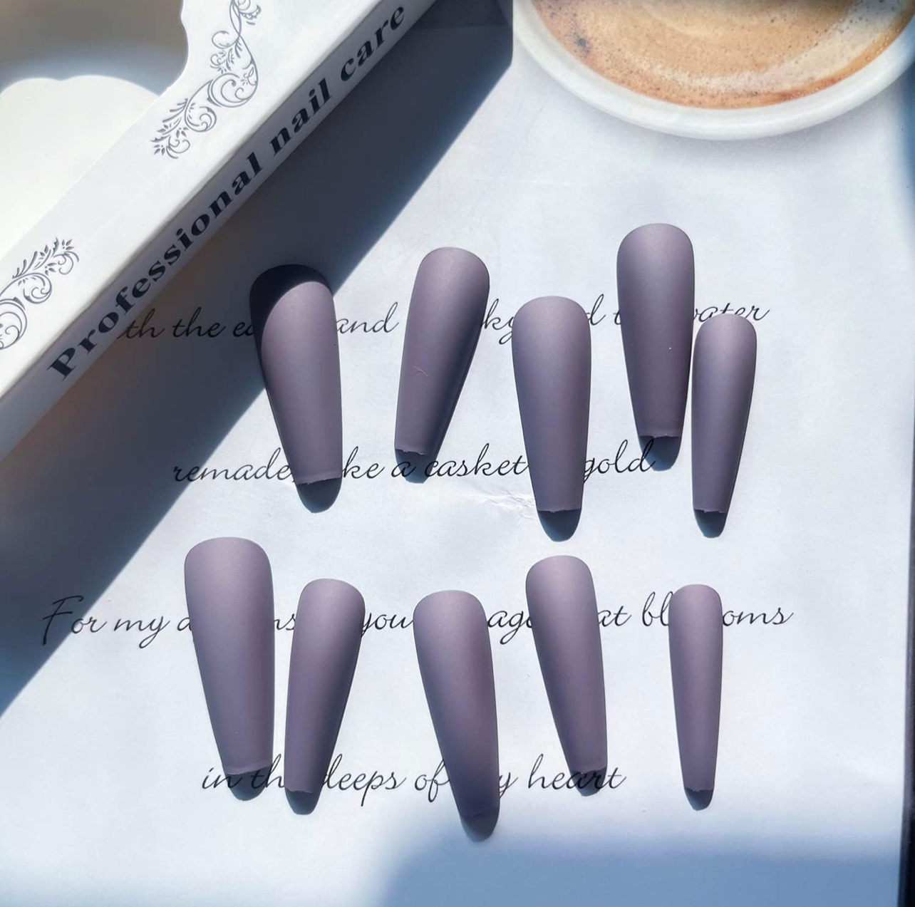 24Pcs O.TWO.O Matte Nails with accessories - Image 4