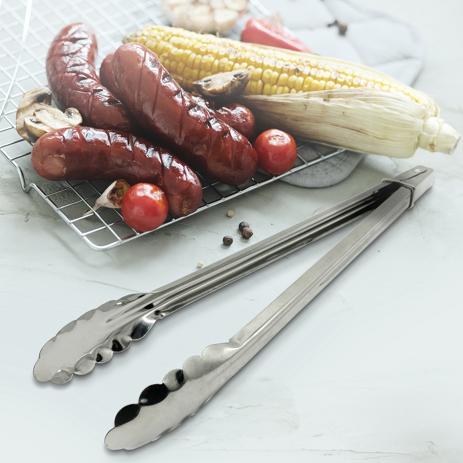 stainless steel BBQ tongs (chimta) - Image 4