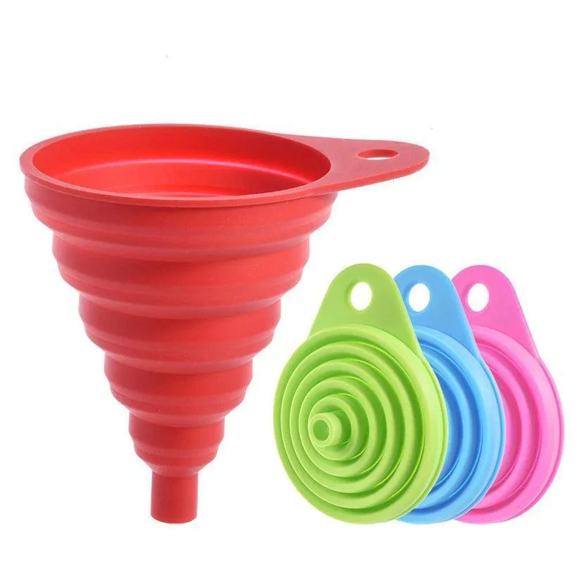 Collapsible Silicone Funnel Set of 2 – Foldable Kitchen Funnels for Bottles, Jars & Liquid Transfer - Image 5