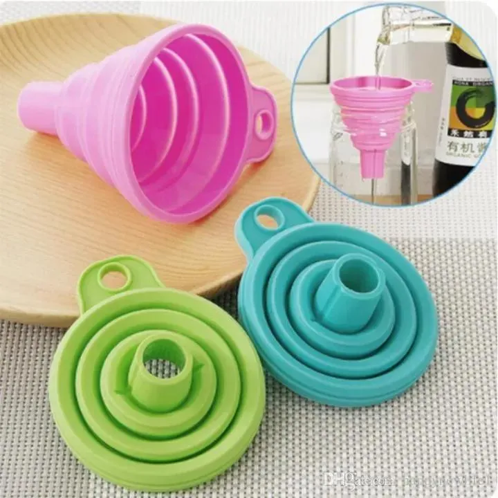 Collapsible Silicone Funnel Set of 2 – Foldable Kitchen Funnels for Bottles, Jars & Liquid Transfer - Image 8