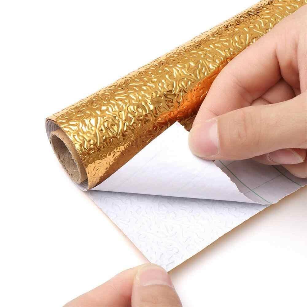 Golden Kitchen Foil Sticker Set of 3 – Waterproof, Heat-Resistant & Rust-Resistant Cabinet Liner Roll - Image 3
