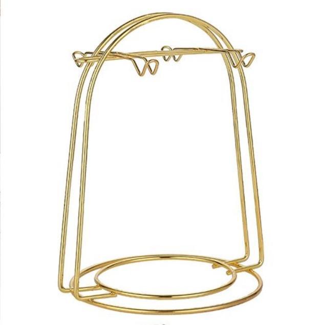 Golden Metal Cup Holder Dish Drying Rack for Kitchen Storage Stand – 1 Piece - Image 5