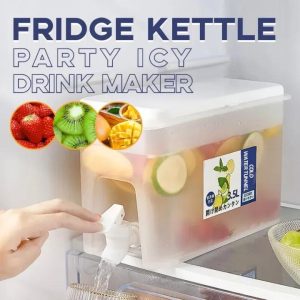 Fridge Water Dispenser Kettle 2500ml BPA-Free Cold Drink Container with Tap