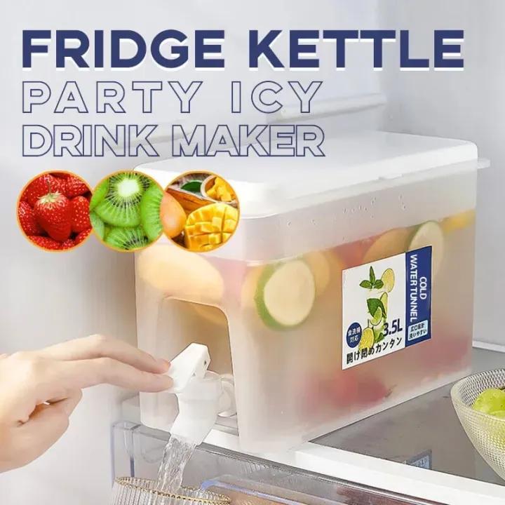 Fridge Water Dispenser Kettle 2500ml BPA-Free Cold Drink Container with Tap