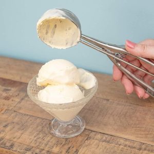 Premium Stainless Steel Ice Cream Scoop | Heavy Duty Non-Stick Dessert Scooper | Easy Grip Kitchen Tool