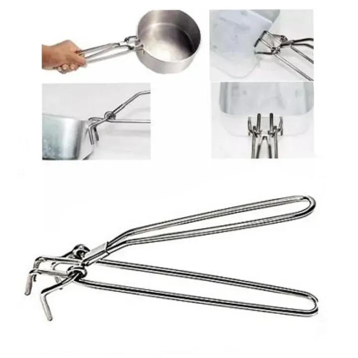 Stainless Steel Pot Holder Clamp โ Heat-Resistant Hot Pot & Plate Gripper for Kitchen Use - Image 3