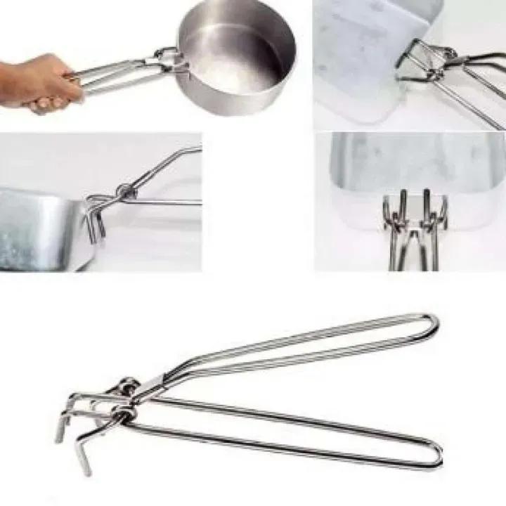 Stainless Steel Pot Holder Clamp โ Heat-Resistant Hot Pot & Plate Gripper for Kitchen Use - Image 5