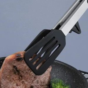 Premium Stainless Steel Kitchen Tongs with Heat-Resistant Silicone Grip | Non-Slip BBQ, Frying & Serving Tongs