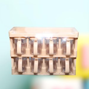 Masala Boxes Set of 8 Pcs Stackable Spice Organizer with Lids – Multicolor Plastic Spice Storage Box for Kitchen Pakistan