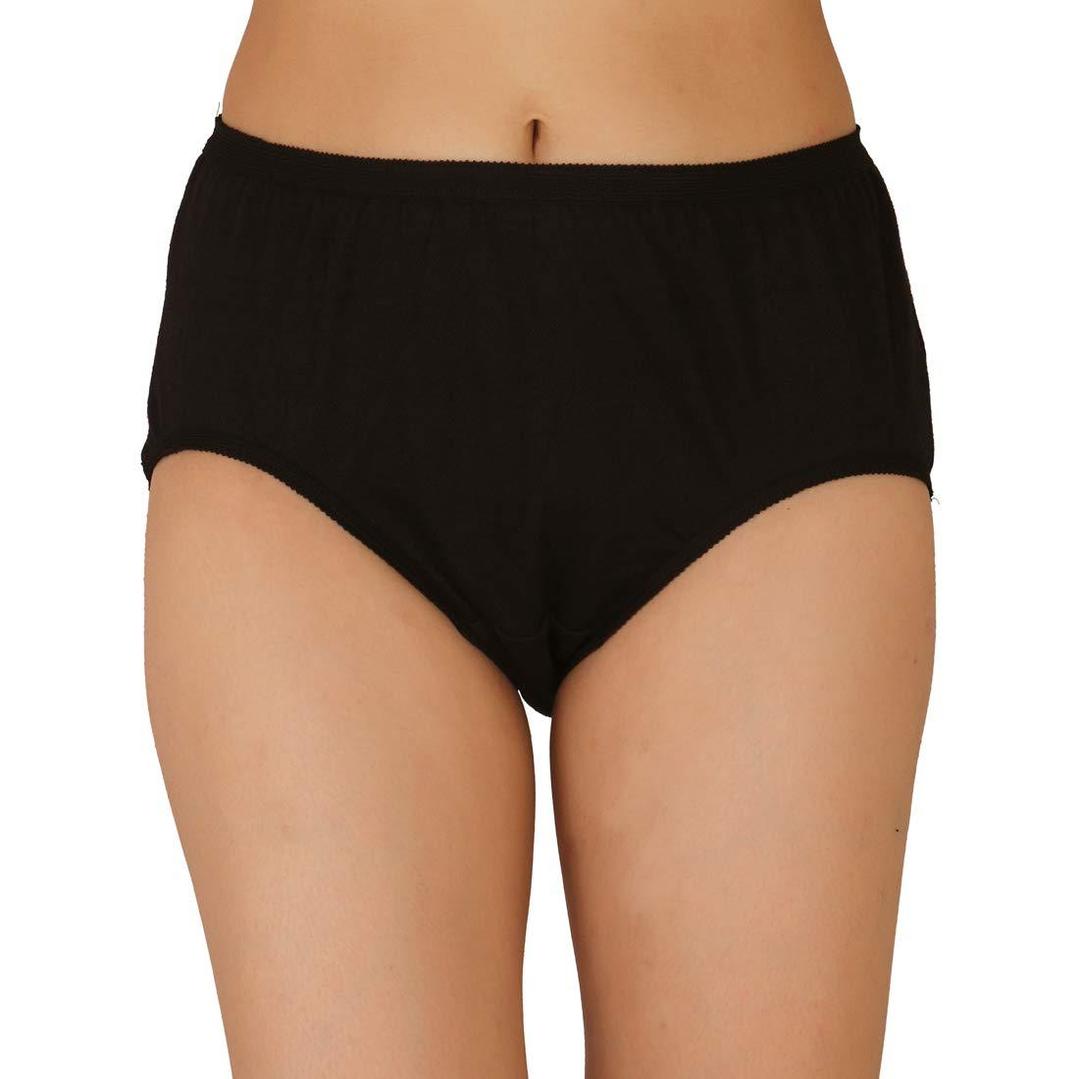 Black Plain Jersey Panties Lightweight Comfortable All Season - Image 2