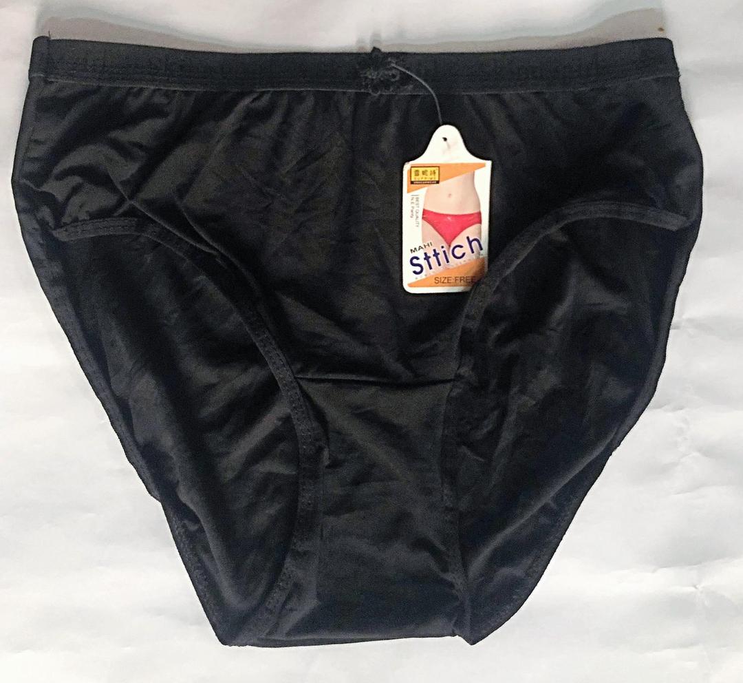 Black Plain Jersey Panties Lightweight Comfortable All Season - Image 4
